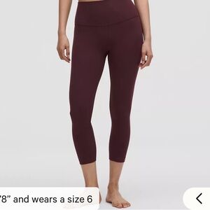 Burgundy High-Waisted Leggings Lululemon
